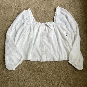 American Eagle Eyelet Blouse New With Tags Size small